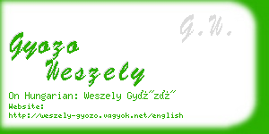 gyozo weszely business card